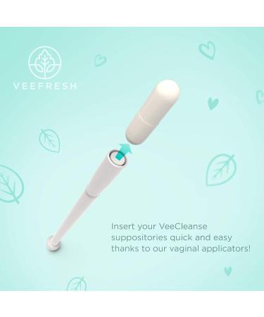 VeeFresh Vaginal Suppository Applicator Pack - 7 Individually Wrapped Applicators for VeeCleanse Pills and Boric Acid Suppositories/Capsules - Size 0 - Buy Online on GoSupps.com