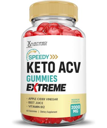 Buy 2 Pack Speedy Keto ACV Gummies 2000MG - Advanced Apple Cider Vinegar with Pomegranate & Beet Juice - Vegan Non-GMO - 60 Count - Buy Online on GoSupps.com