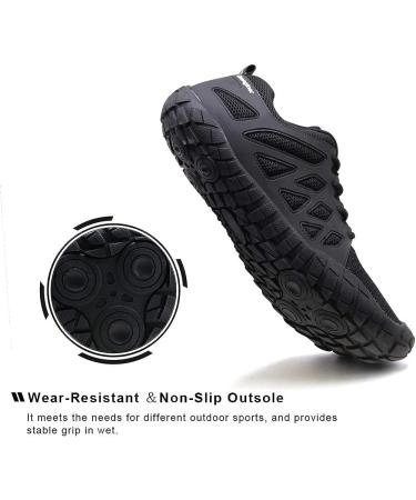 Oranginer Men's Barefoot Shoes - Big Toe Box - Minimalist Cross Training Shoes, Men's Size 11, 3-black - Buy Online on GoSupps.com
