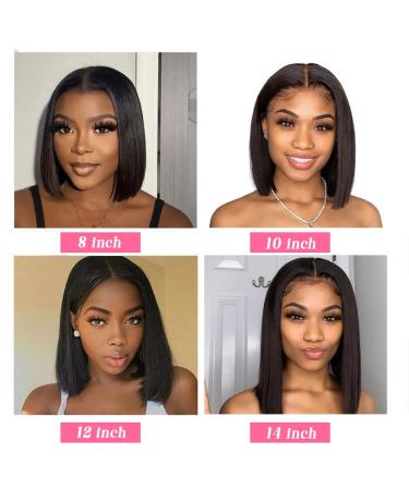 12 Inch Bob Wig Human Hair 13x4 Lace Front - Short Bob Wigs for Black Women - HD Frontal - Glueless & Pre Plucked - Natural Color - Buy Online on GoSupps.com