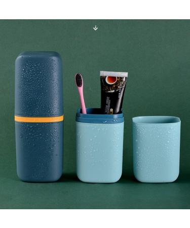 Fiyson 2-Piece Travel Toothbrush Set with Etui & Water Cup - Ideal for Camping Business Trips Home & School (Green) - Buy Online on GoSupps.com