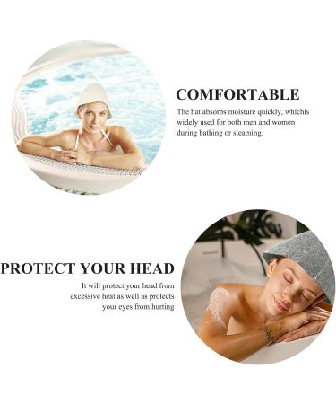 DGUSO 2-Piece Sauna Hat Set | Funny Sauna Hut for Men & Women | Sauna Accessories + Free Black Cat Storage Bag (Gray & White) - Buy Online on GoSupps.com