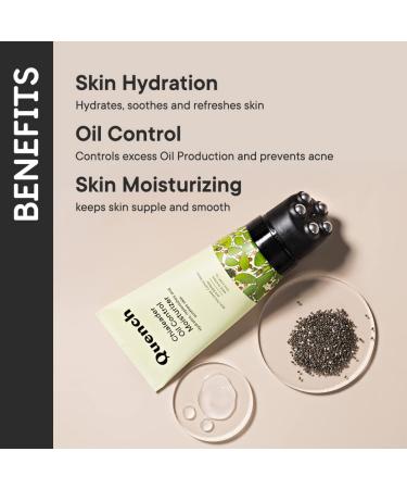 Quench Oil Control Moisturizer with Chia Seeds | Fast-Absorbing Non-Greasy Cream for Oily Skin | Relaxing Roller Ball Applicator | Made in Korea (75ml) - International Shipping Available - Buy Online on GoSupps.com