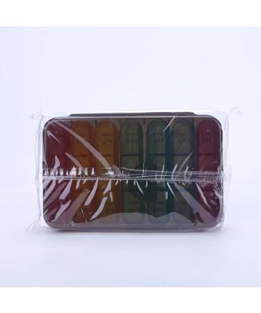 Zoolion Weekly Pill Box - 7 Day 3 Times Daily Portable Travel Organiser - Black Rainbow - Buy Online on GoSupps.com