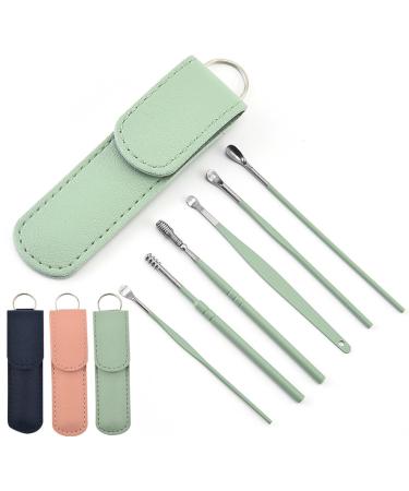 Shop Ear Cleaning Artifact 6-Piece Earpick Set - Portable Spring Spiral Tool in Green | International Shipping Available - Buy Online on GoSupps.com