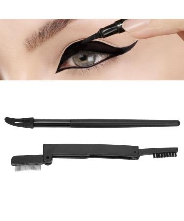 Yosoo Black Ergonomic Folding Eyelash Comb - Easy Makeup Tool for Beginners | Quick & Lazy Eye Makeup Solution - Buy Online on GoSupps.com