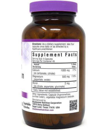 Buy Bluebonnet Calcium Magnesium Plus Boron - 180 Veg Capsules | Optimal Bone Health - Buy Online on GoSupps.com
