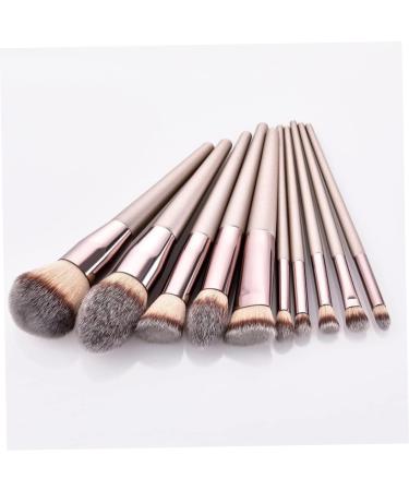 Buy 10 Champagne Gold Makeup Brushes - Premium Makeup Tools for Flawless Application - Buy Online on GoSupps.com