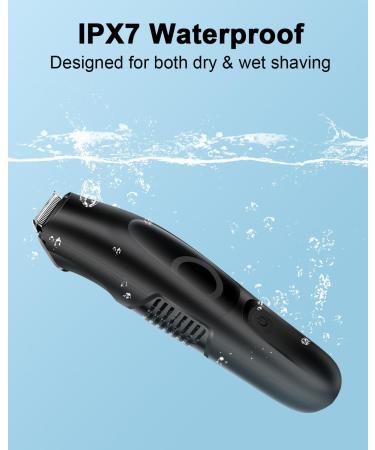 ASAHINA Body Hair Trimmer for Men Electric Vacuum Hair Suction Trimmer Waterproof Hair Clippers Wet/Dry Use Rechargeable Pubic Hair Ball Groomer Groin Hair Hygiene Razor Chest Hair Trimmer Dark Black - Buy Online on GoSupps.com