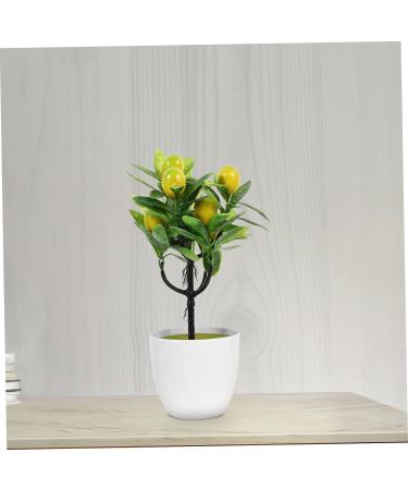 Zerodeko 2pcs Faux Lemon Potted Plant Mini Greenery Faux Plants Indoor Artificial Fruit Tree Bonsai Summer Flower Decor Ornament Office Lemon Tree Decors Plastic Desktop Decorations Yellow 11x6.5x26cm - Buy Online on GoSupps.com