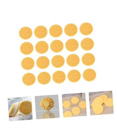 Buy Ipetboom 100pcs Natural Cellulose Sponge Puffs - Rounded Makeup & Beauty Tools for Women | Eco-Friendly Wood Pulp Powder Puff (6.5x6.5cm) - International Shipping Available - Buy Online on GoSupps.com