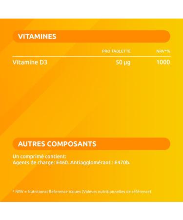 Supradyn Vitamine D Comprim s 2000 UI Haute Dose (50 g) - Compl ment alimentaire de Vitamine D3 pour le soutien du syst me immunitaire et la sant osseuse* - 365 comprim s - 1 an d'approvisionnement - Buy Online on GoSupps.com