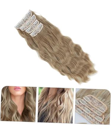 Ipetboom Hair Extension Set of Four Natural Hair Wigs Light Brown Hair Extensions Gabor Wigs for Women Curly Wig Women Hairpiece Wavy Wig Miss Curls High Temperature Wire Pad Hair - Buy Online on GoSupps.com