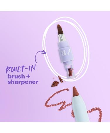 Kosas Hotliner Retractable Lip Liner Pencil - Hydrating Long-Lasting Creamy Texture with Brush & Sharpener - Infinite Warm Pinky Brown - Perfect for Plumping Lips - Buy Online on GoSupps.com