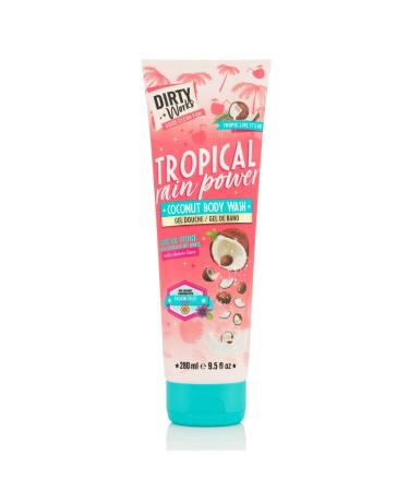 Dirty Works Tropic Like it's Hot Tropical Rain Power Coconut Body Wash 280ml 280 ml (Pack of 1)