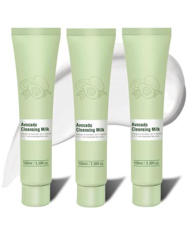 Sheghy Avocado Moisture Barrier Facial Cleanser for Dry Sensitive Skin Hydrating Gel-to-Foam Formula with Hyaluronic Acid Vegan Daily Face Wash for Women & Men (3)