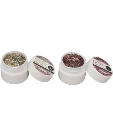 Holographic Reflective Glitter Gel 8 Colors Sparkly Shiny Flashing UV LED Nail Polish Set - Buy Online on GoSupps.com