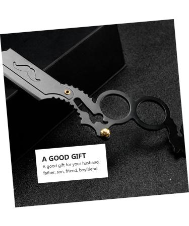 Beavorty Manual Hair Razor Holder - Stainless Steel Double Ring Shaver for Beard & Eyebrows Trimming - Efficient Folding Design - Buy Online on GoSupps.com