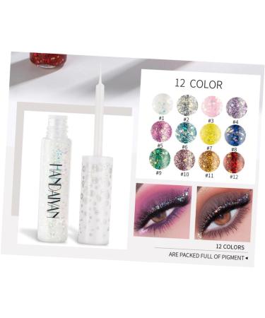 IWOWHERO 12pcs Liquid Eyeliner Eye Shadow Eyeshadow Shinny Eyeliner Glitter Eyeliner - Buy Online on GoSupps.com