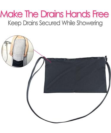 Drain Holder & Shower Bag for Post-Surgery Recovery - Black Mastectomy Belt Pouch for Breast Cancer Patients - Buy Online on GoSupps.com