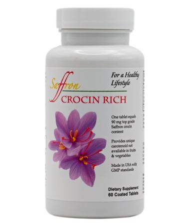 Crocin Rich 7.5 mg Crocin (Key Saffron Active) + Lutein & Zeaxanthin Eye Supplement, 60 Tablets Vision & Macular Support for 50+, Healthy Eye Pressure & Screen Comfort, Clinically Studied Crocin