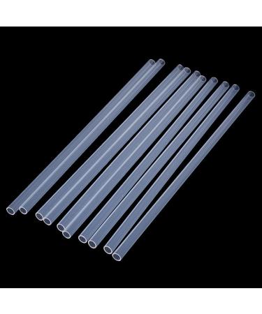 Set of 20 Hard Plastic Straws Reusable Clear Transparent Straight Drinking Straws with 1 Cleaning Brush - Buy Online on GoSupps.com