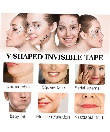 VINTORKY 80pcs V-type Lift Face Pasters Skin Tightening Tapes Tape for Face Lifting Face Lifting Sticker Invisible Face Tapes Neck Lifting Tapes Face Lifting Patches Tape - Buy Online on GoSupps.com