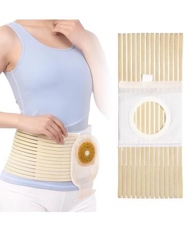Abdominal Ostomy Belt Elastic Breathable Belly Band Anti Hernia for Post-Operative Care After Colostomy Ileostomy Surgery Relieve Pain Unisex Stoma Protector Abdomen Support (M) FRUSH Medium