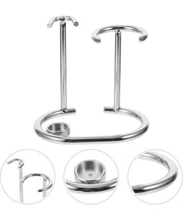 Buy Healifty Razor and Brush Stand | Safety Razor Holder with Weighted Base | Silver Color - International Shipping Available - Buy Online on GoSupps.com