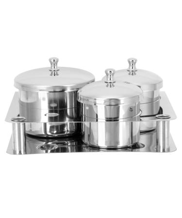 Cabilock 1 Set Nail Art Dish guasha Nail Tips Container Mini dappen Dish Nail Steel Bowl monomero Nail Holder Nail dappen Dish monomer Dish Bowl Stainless Steel Acrylic