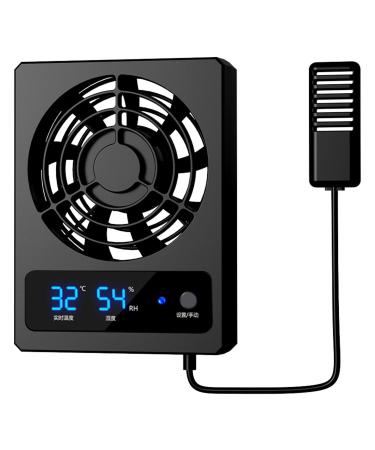 Reptile Cooling Fan - Intelligent Reptile Temperature Gauge with LED Display - Strong Wind Vent Fan Low Noise Cooling Fan for Amphibians Reptiles Snakes Fulenyi B: Celsius ( )