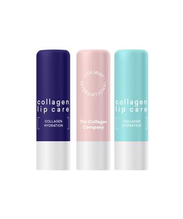 Colway - lip care lip balm with collages and vitamins moisturizing lip care stick lip balm smooth and tight skin lip care set - 3 pieces set