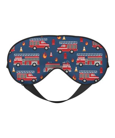 Fire Truck 1 Sleep Mask Adjustable Double -Sided Eye Mask Soft Sleeping Eye Covers for Sleeping Perfect Shading Reduce Eye Edema