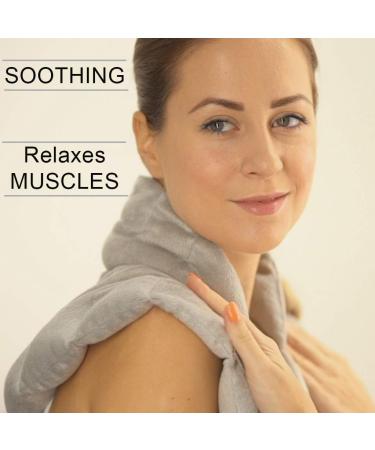 Lavender Microwave Heating Pad for Back & Neck Pain Relief - Aromatherapy Shoulder Wrap - Buy Online on GoSupps.com