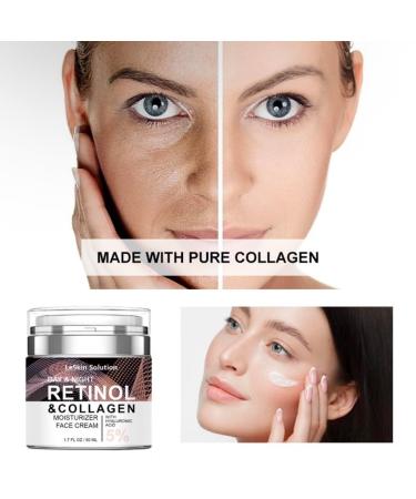 LeSkin Solution Collagen Retinol & Hyaluronic Acid Cream - Anti-Aging Face Moisturizer for Face Neck & D collet - Daily Moisturizer Face Cream - 1.7 fl.oz. - Buy Online on GoSupps.com