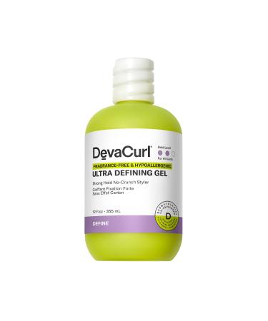 DevaCurl Ultra Defining Gel Strong Hold No-Crunch Styler Fragrance Free 12 Ounce