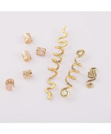 18Pcs Gold Loc Hair Jewelry for Women - Metal Hair Clips & Beads for Braids and Dreadlocks (Style4) - Buy Online on GoSupps.com