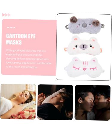 Mobestech 15 Pcs Plush Eye Mask Set | Pink Sleeping Masks Guinea Pig Toys & Silk Scrunchies | Cozy Eye Shades for Women - Buy Online on GoSupps.com
