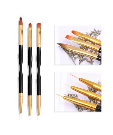 Nail art for women 3 pieces/set nail pencil tender beautiful looking plastic double-head nail art pen for beauty nail art pen for shaping