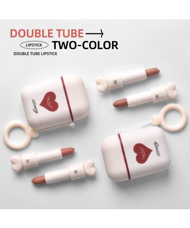 ICE LOVE Silky Mist Matte Lipstick Set - Long Wear Waterproof Velvet Lipstick & Lip Gloss for Women (2pcs) - Non-Stick Cup Makeup - Buy Online on GoSupps.com