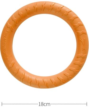 Qeeroyo Dog Fitness Ring | Frisbee Toy for Small Medium & Large Dogs | Durable Bite Ring & Flying Disc (18cm Orange) - Buy Online on GoSupps.com