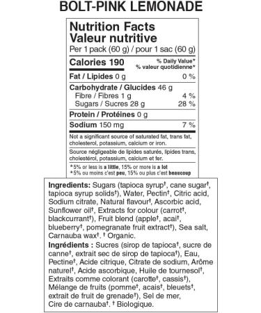 PROBAR - Bolt Organic Energy Chews Pink Lemonade Non-GMO Gluten-Free USDA Certified Organic Healthy Natural Energy Fast Fuel Gummies (12 Count) - Buy Online on GoSupps.com