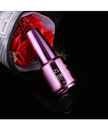 FRCOLOR Nail Polish Metallic Colors Mirror Effect Nail Varnish Glossy Gel Manicure Nail Polish (6 Light Purple) - Buy Online on GoSupps.com