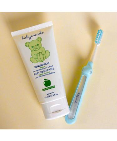  BABY COCCOLE Babycoccole 6 Piece Meloux Toothpaste Kit for Children 0-6 Years with Natural Apple Flavour Strengthens Teeth Prevents Caries Good Addition of Fluoride Calcium and Vitamins - 6 x 75 ml - Buy Online on GoSupps.com