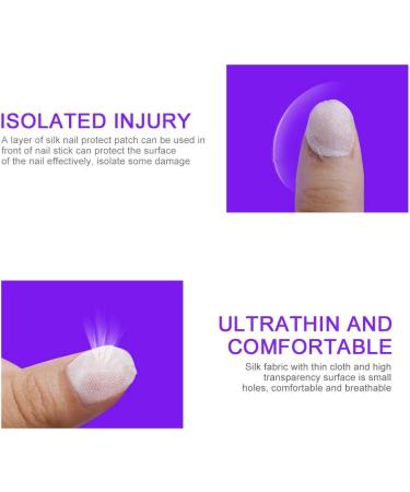 Nail Protector Sticker Wrap Cover 6Pcs - Clear Adhesive Silk Nail Wraps for Nail Protection - Buy Online on GoSupps.com