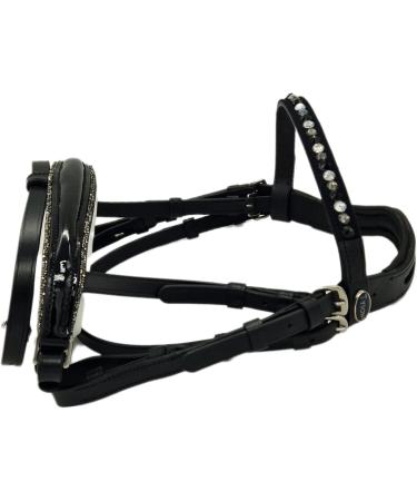 Tysons Breeches Nobless Bridle for Minishetty - Anatomically Cut Black Silver Grey with Rhinestones - Buy Online on GoSupps.com