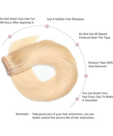 Shop Hotlulana 24-Inch #613 Blonde Tape Extensions - 100% Real Hair 20 PCs Invisible & Natural | International Shipping Available - Buy Online on GoSupps.com