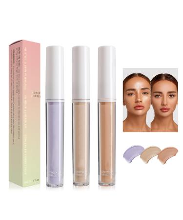 Nurvidis Face Concealer Liquid Concealer Liquid Makeup Concealer Cream Concealer Stick Contour Concealer Long-Lasting Lightening Concealer (02#+05#+06#)