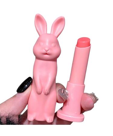 Rabbit Shaped Lip Balm for Women Girls Soothing Dry Lips Lightweight Feel Hydrating Formula with Natural Ingredients Everyday Lip Moisturizer Pink One Size One Size Pink