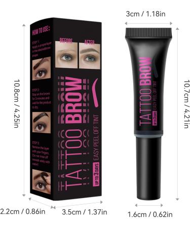 Eyebrow Gel Peel Off Quick-Drying Long-Lasting Tinted Brow Gel - Waterproof Eyebrow Gel Brow Gel for Shapes Styling Eyebrows 03 - Buy Online on GoSupps.com